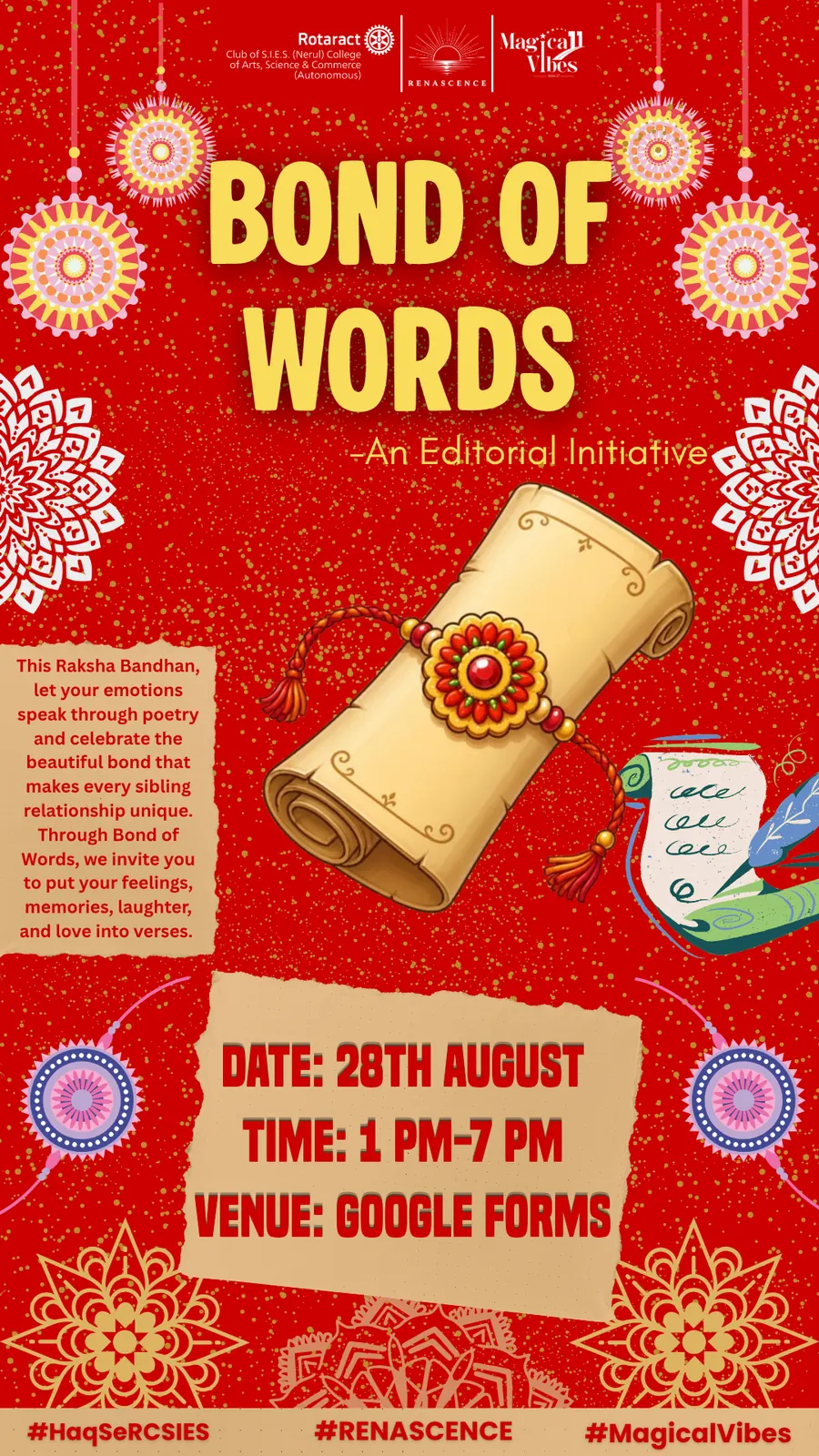 Bond of Words event visual